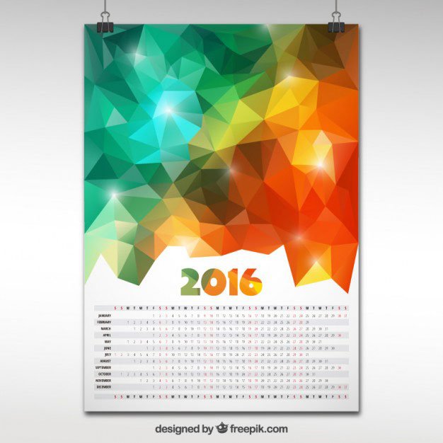 2016-calendar-in-polygonal-design