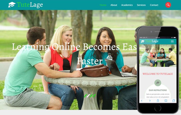 tutelage-bootstrap-education-template