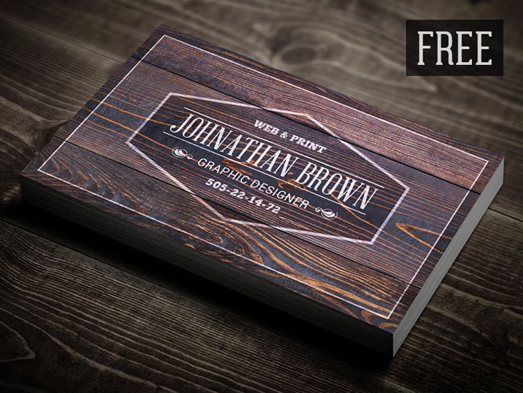 free-retro-wooden-business-card-mockup