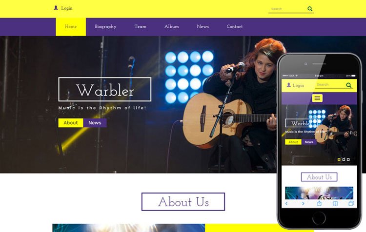 warbler-music-template