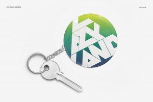 round-keychain-mockup-set